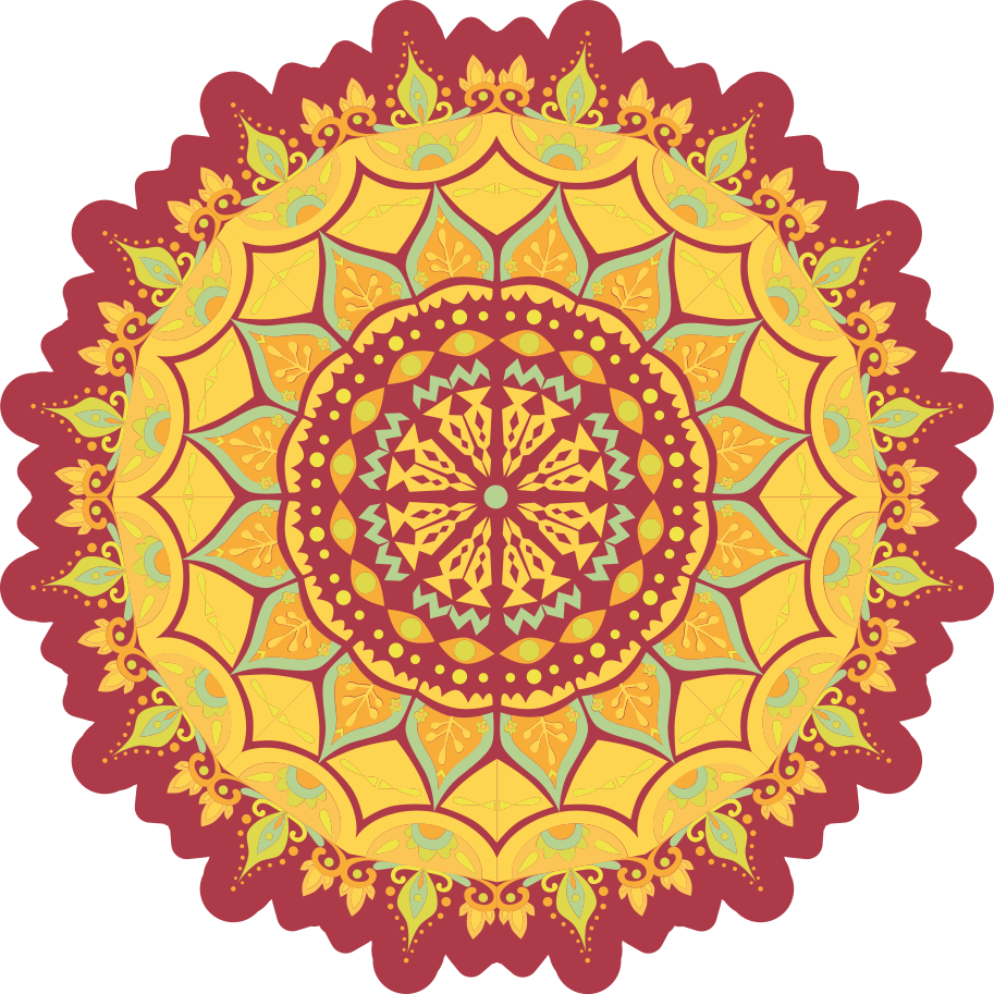 Vinyl teppich mandala kunst für den boden - TenStickers