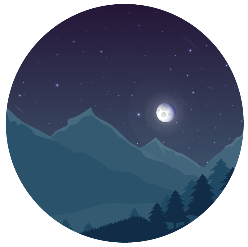 Vinyl Teppich Natur einbruch der nacht in den bergen - TenStickers