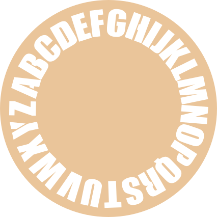 Vinyl Teppich Alphabet runder alphabet-anordnung - TenStickers