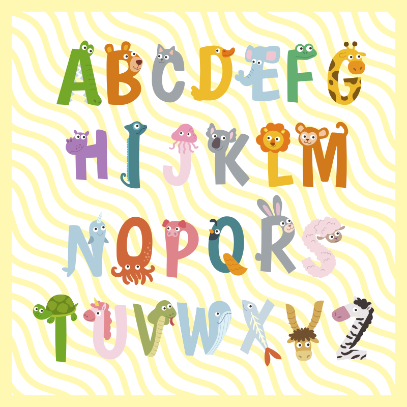 Vinyl teppich alphabet spielzeit - TenStickers