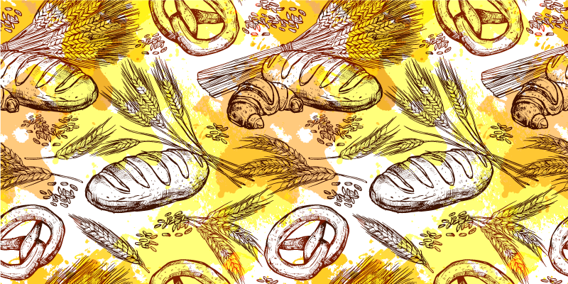 Vinylteppich Vintage bäckerei-Themen-Design - TenStickers