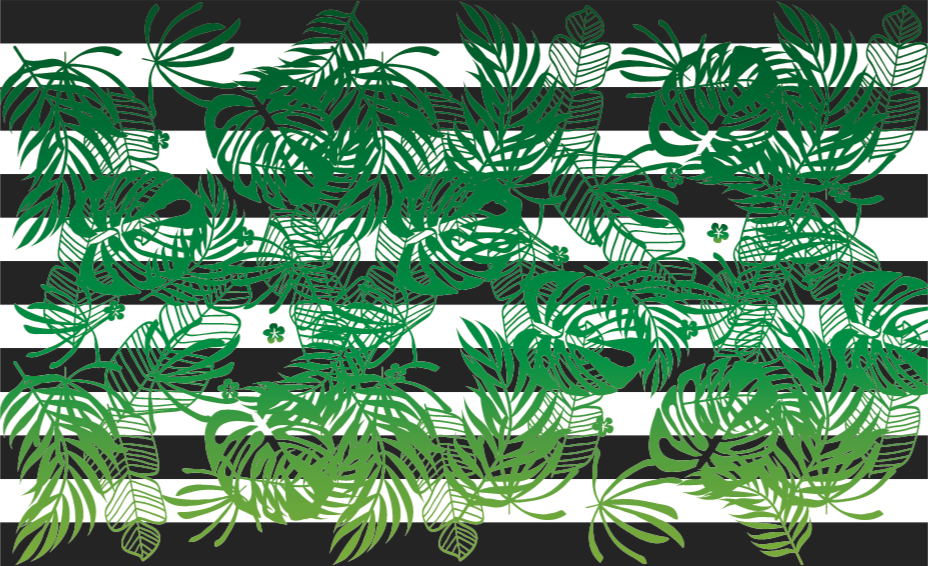 Vinyl Teppich Blumen tropische blattmuster - TenStickers