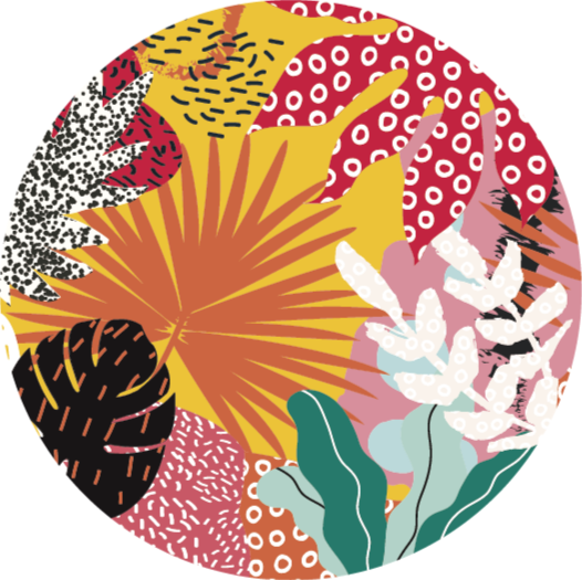 Vinyl Teppich Blumen tropische botanische Harmonie - TenStickers