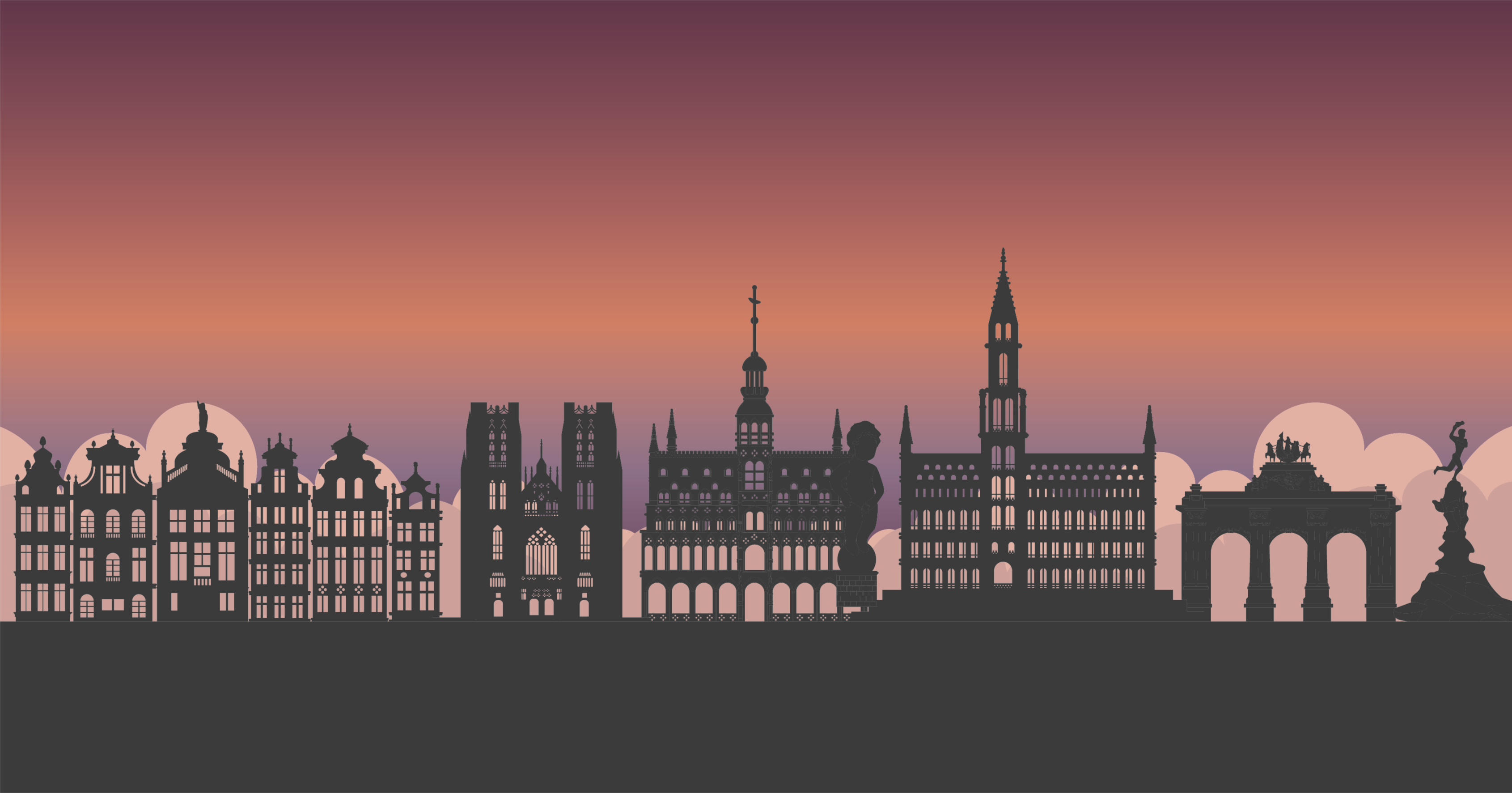 Vinyl Teppich Städte Skyline Silhouette - TenStickers