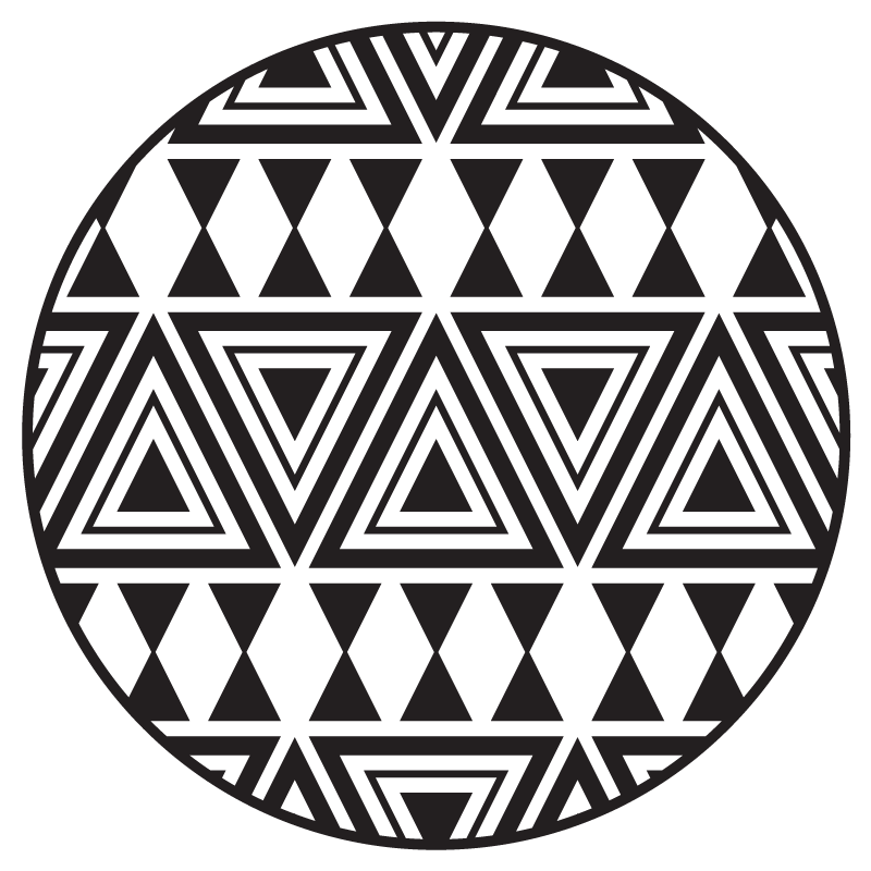 Vinyl Teppich geometrisch kreisförmige stammesmuster - TenStickers