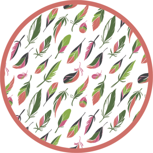 Vinyl Teppich Blumen botanisch gemusterter kreis - TenStickers