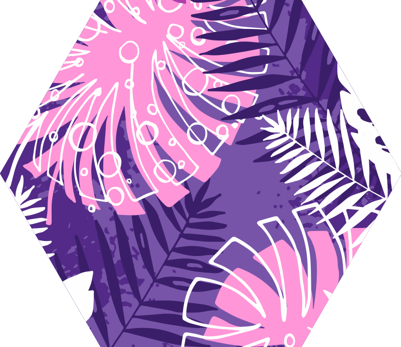 Vinyl teppich blumen botanisches statement - TenStickers