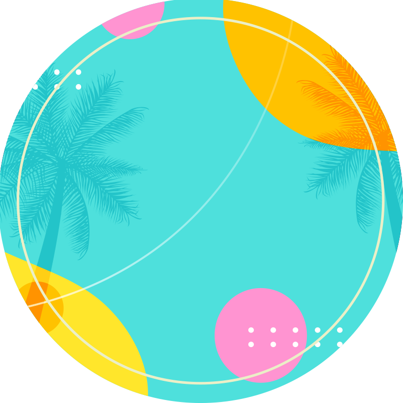 Vinyl Teppich Blumen tropisches palmendekor - TenStickers