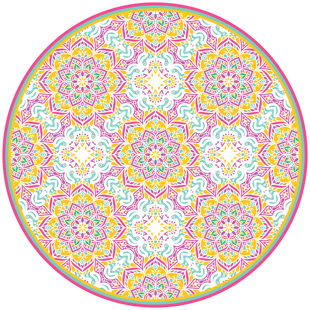 Vinyl Teppich Mandala runder mandala - TenStickers