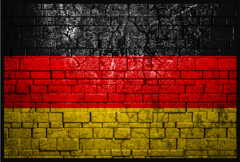 Vinylteppich modern Mauer ziegel deutsche flagge - TenStickers