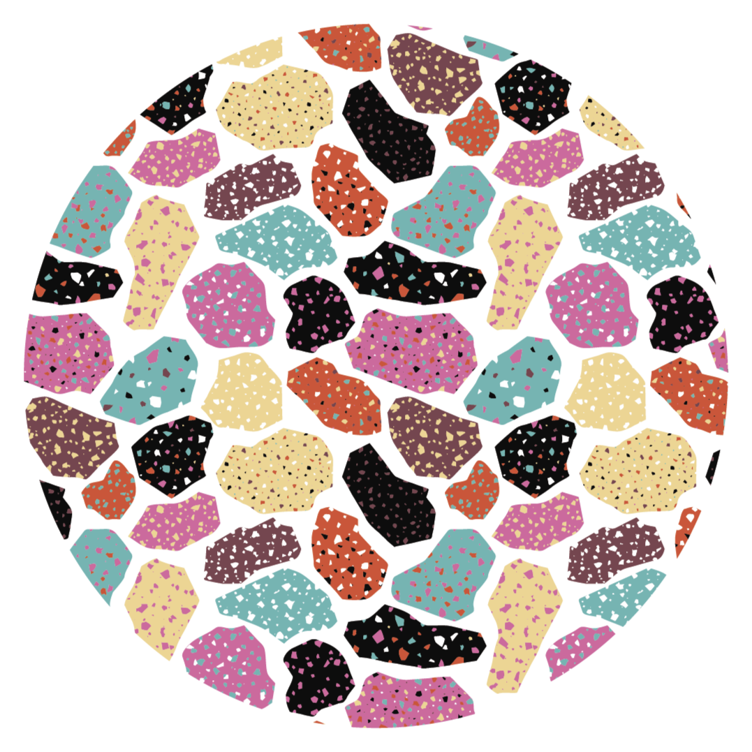 Vinyl Teppich Tiermuster gesprenkelter terrazzo - TenStickers