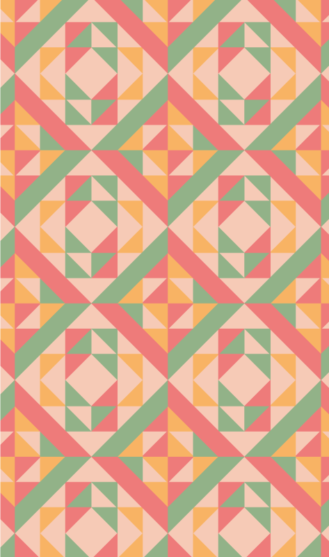 Vinyl teppich geometrisch im geometrischen ensemble - TenStickers