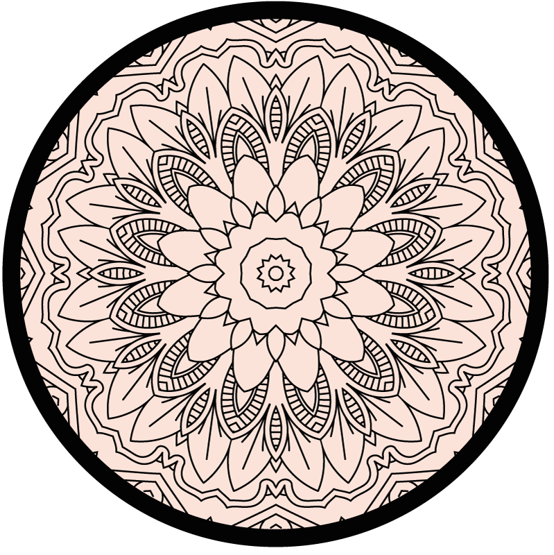 Vinyl teppich mandala einfachheit - TenStickers