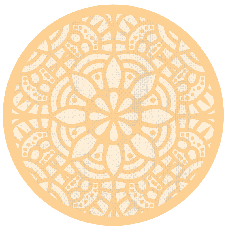 Vinyl teppich mandala im kreismuster - TenStickers