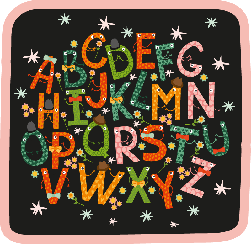 Vinyl Teppich Alphabet alphabet-Magie - TenStickers