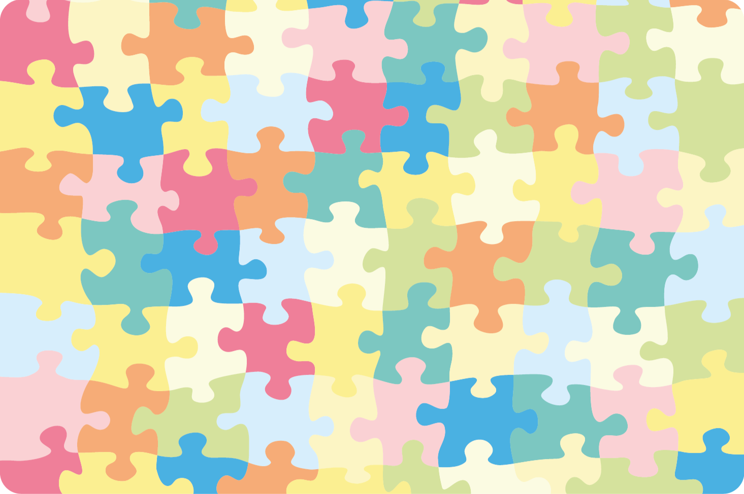 Vinyl Teppich Kinder puzzle-muster - TenStickers