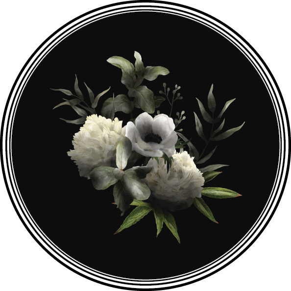 Vinyl Teppich Blumen florale monochrome eleganz - TenStickers