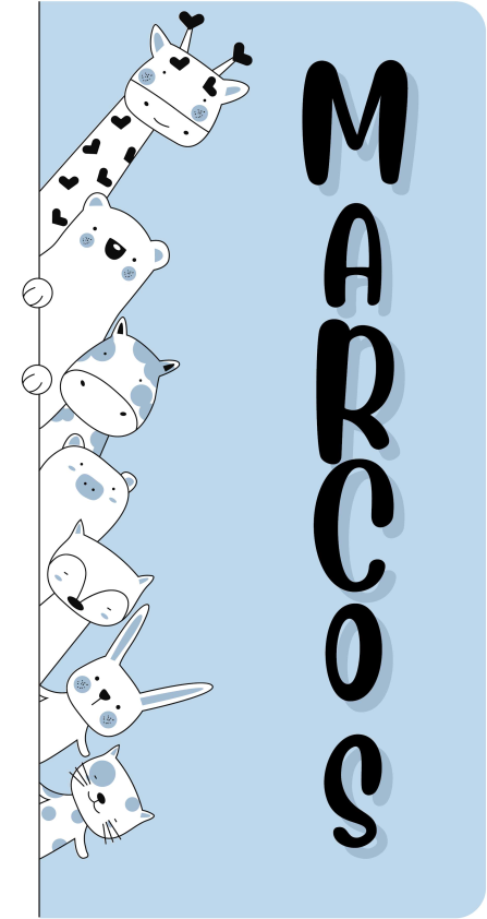 Vinyl Teppich mit Namen personalisierte tiere - TenStickers