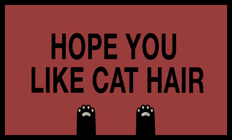 Vinyl Teppich Spruch katzenhaar-humor - TenStickers