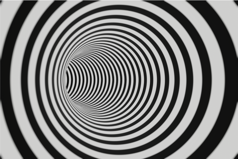 Vinyl Teppich geometrisch optische täuschung wirbel - TenStickers