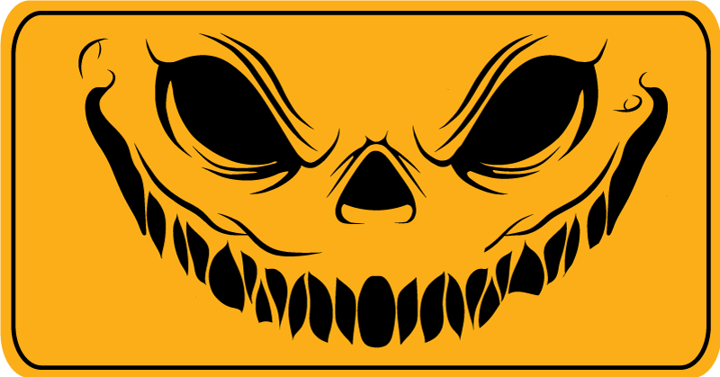 Vinyl Teppich Halloween gruselig grinsendes gesicht - TenStickers