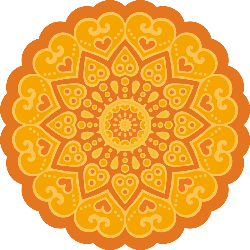 Vinyl teppich mandala als bodenakzent - TenStickers