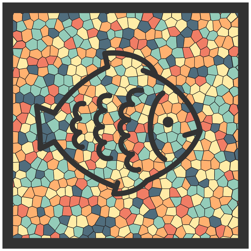 Vinyl teppich mosaik fischmuster - TenStickers