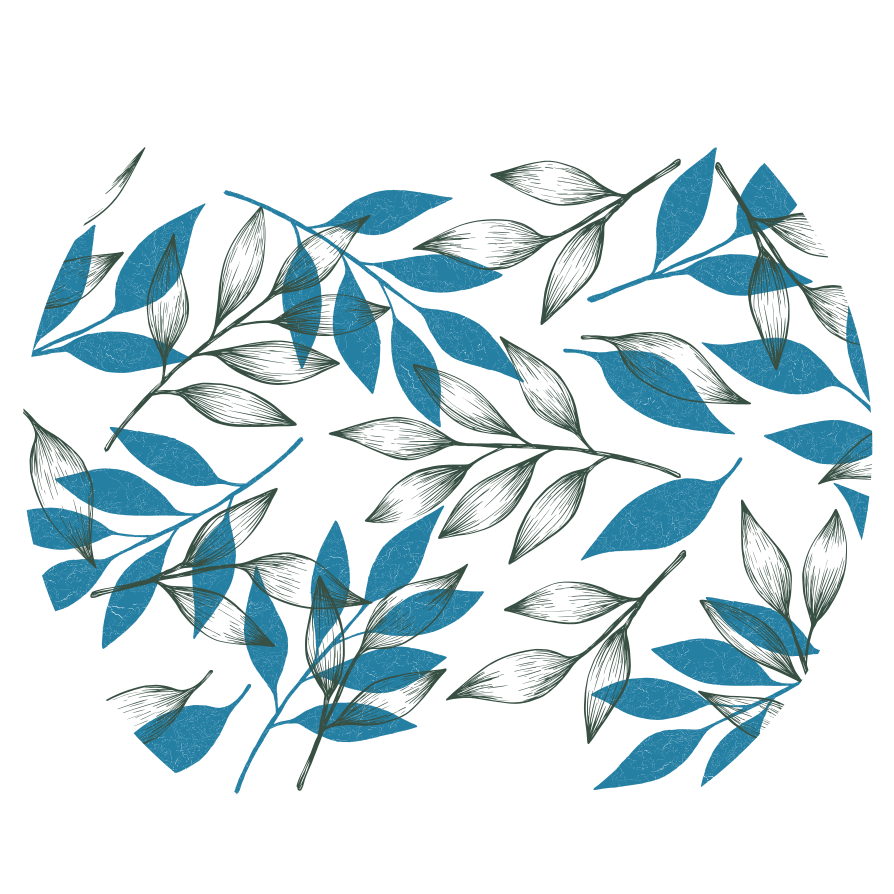 Vinyl Teppich Blumen botanischer blattabdruck - TenStickers