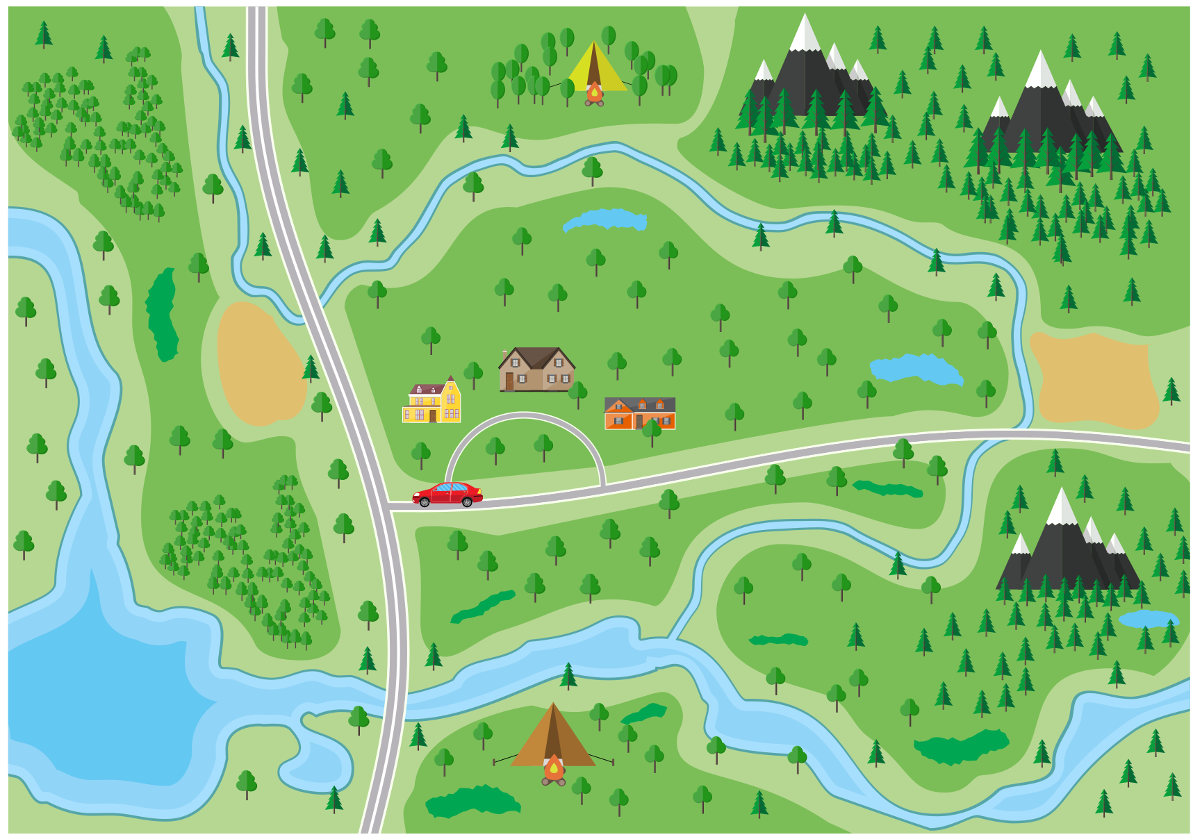 Vinyl Teppich Straßen interaktive spielstraße - TenStickers