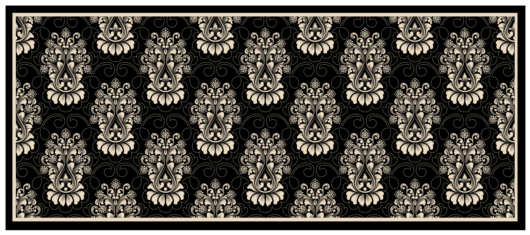 Vinyl Teppich Vintage barockes blumenmuster - TenStickers