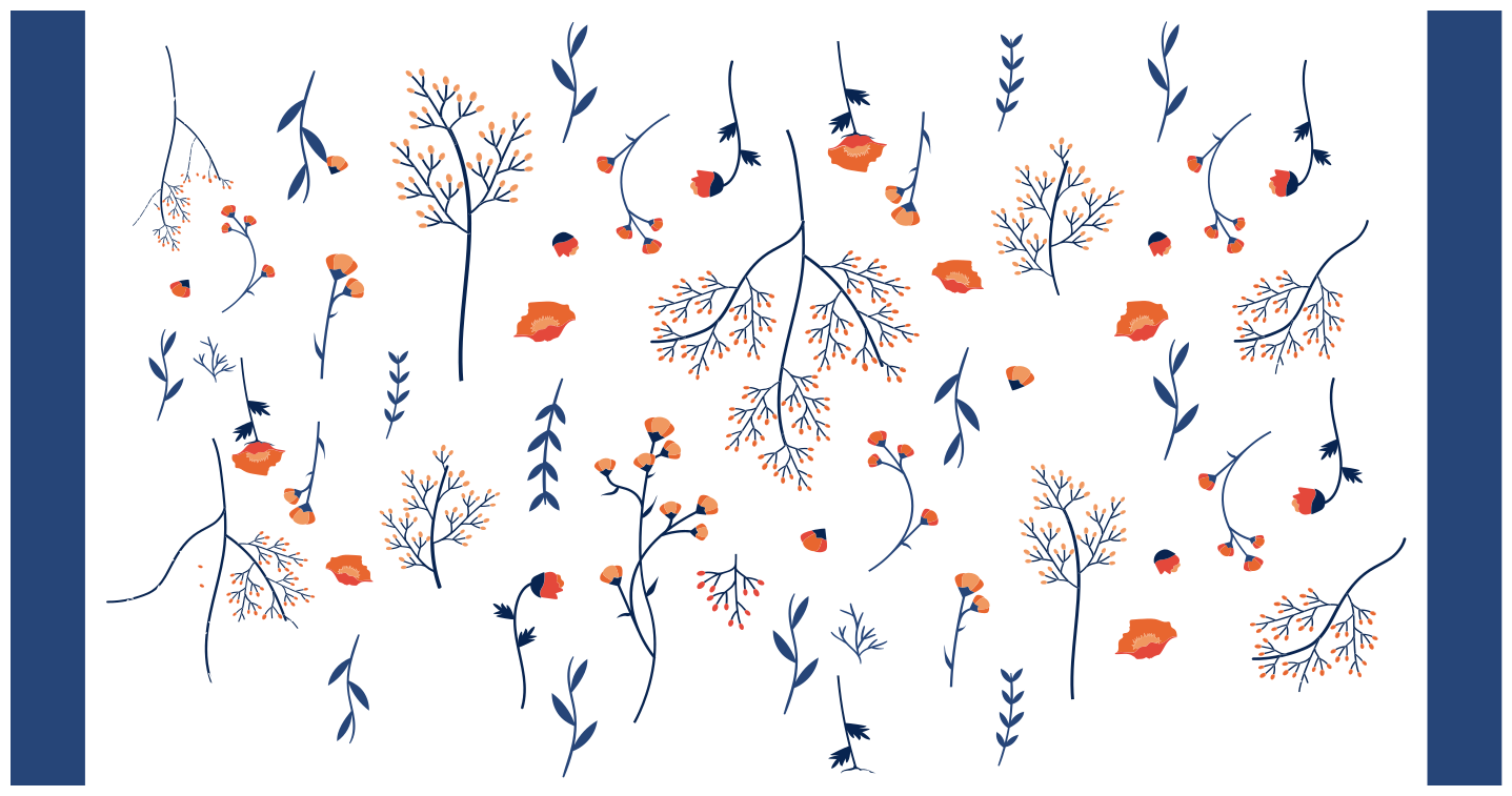 Vinyl Teppich Blumen botanisches herbstmotiv - TenStickers