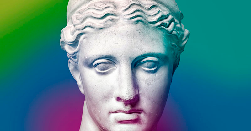 Vinyl Teppich minimalistisch skulpturaler farbverlauf - TenStickers