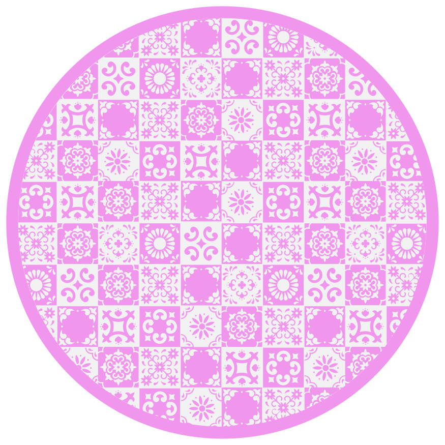 Vinyl Teppich Mandala kreis inspiriert von Mandalas - TenStickers