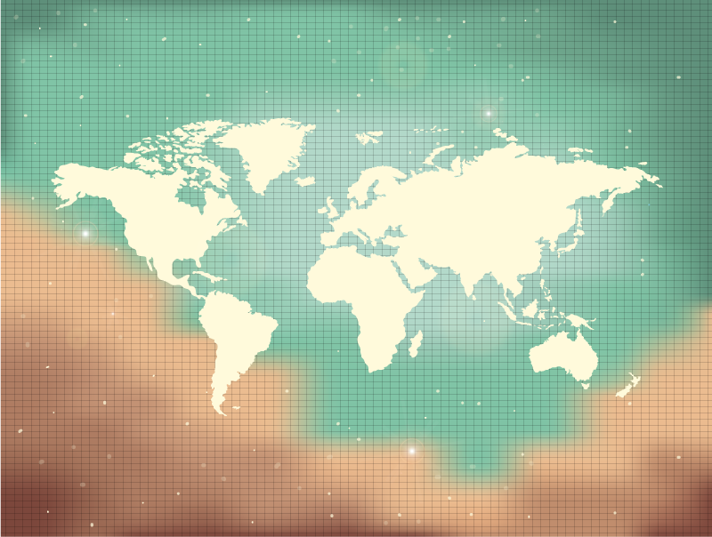 Vinyl Teppich Weltkarte weltkartenillustration - TenStickers