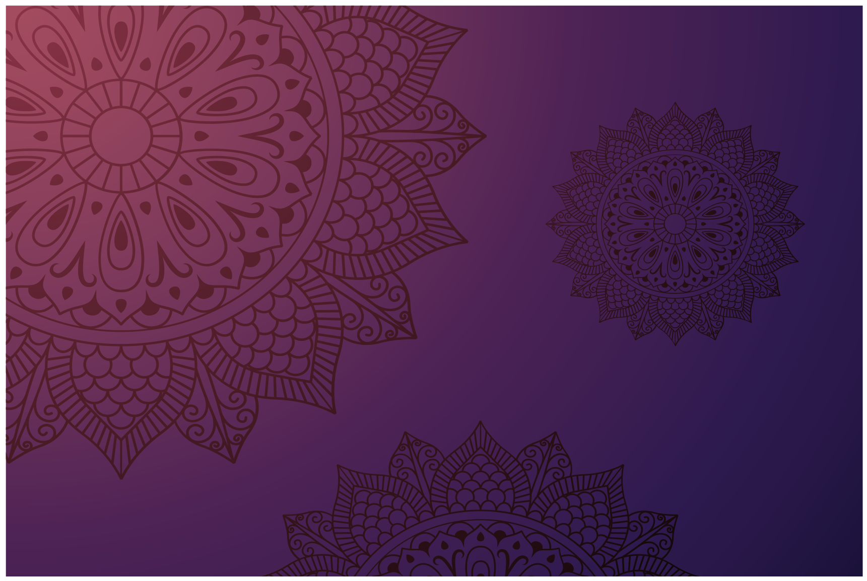 Vinyl teppich mandala im mandala muster - TenStickers
