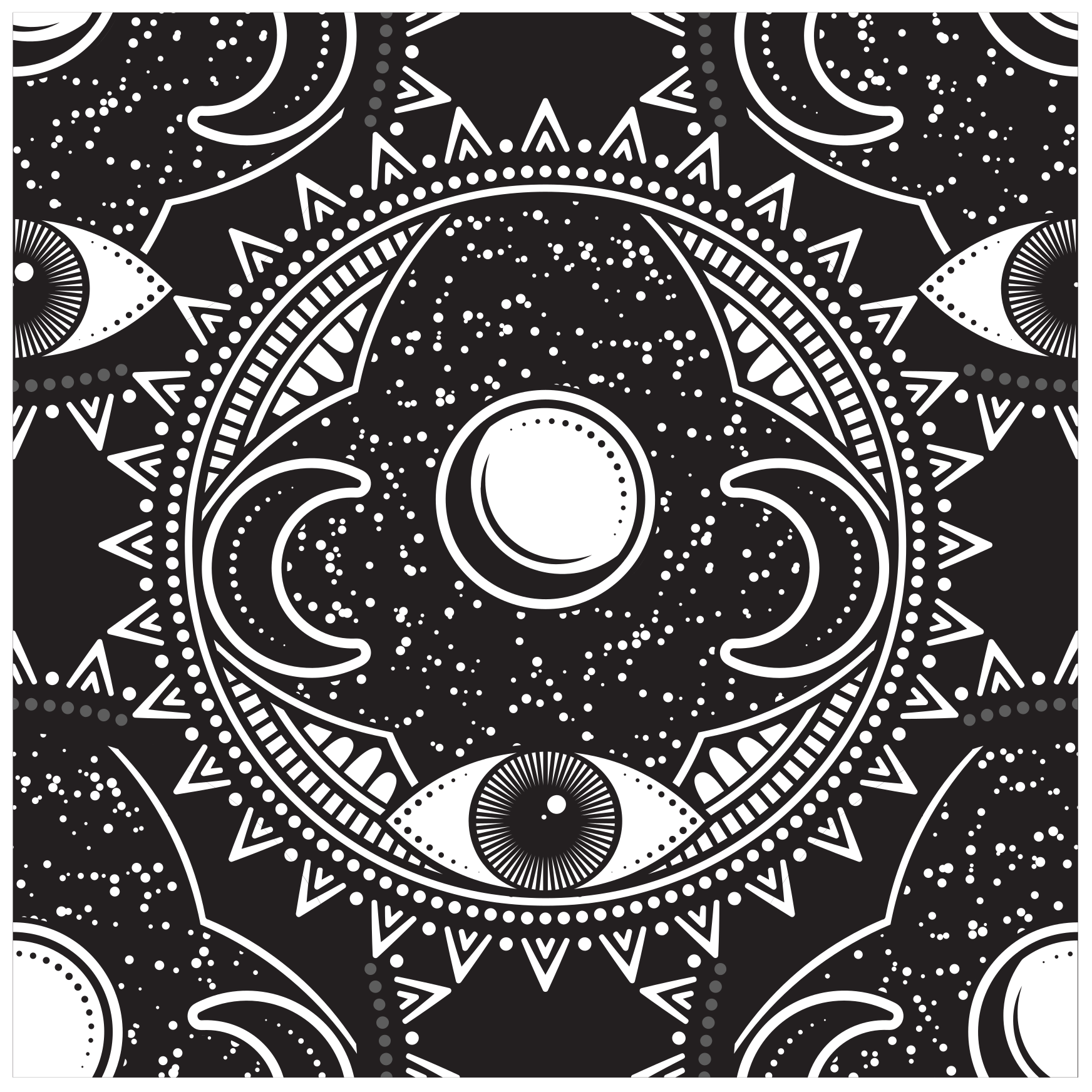 Vinyl teppich mandala himmlisches mandala muster - TenStickers