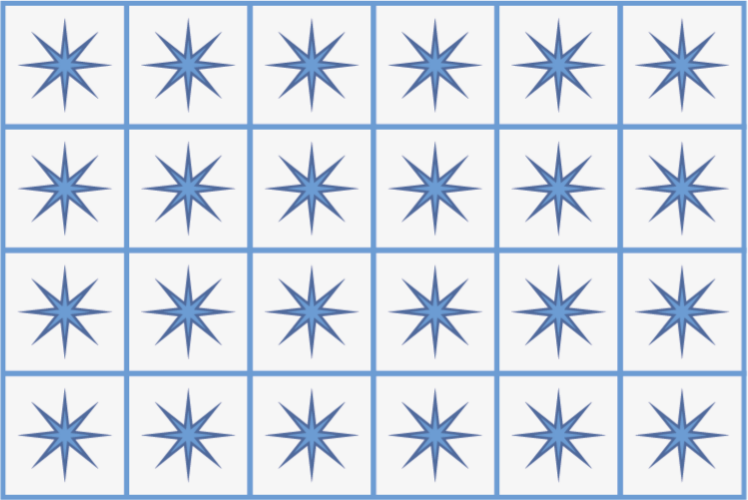 Vinyl Teppich Fliesenoptik kompass-stern-kacheln - TenStickers