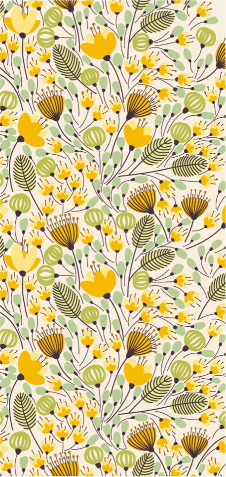 Vinyl Teppich Blumen florales botanisches muster - TenStickers