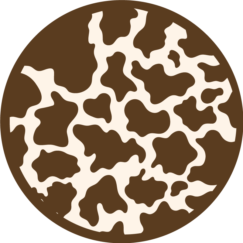 Vinyl Teppich Tiermuster rindsleder kreisförmig - TenStickers