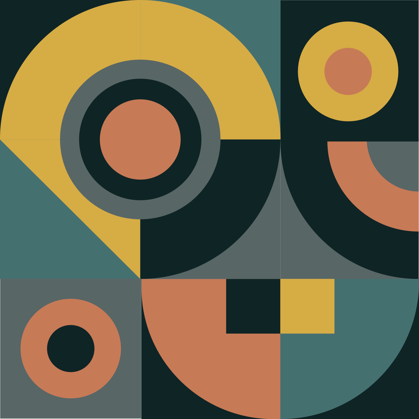 Vinyl Teppich geometrisch komposition geometrischer formen - TenStickers