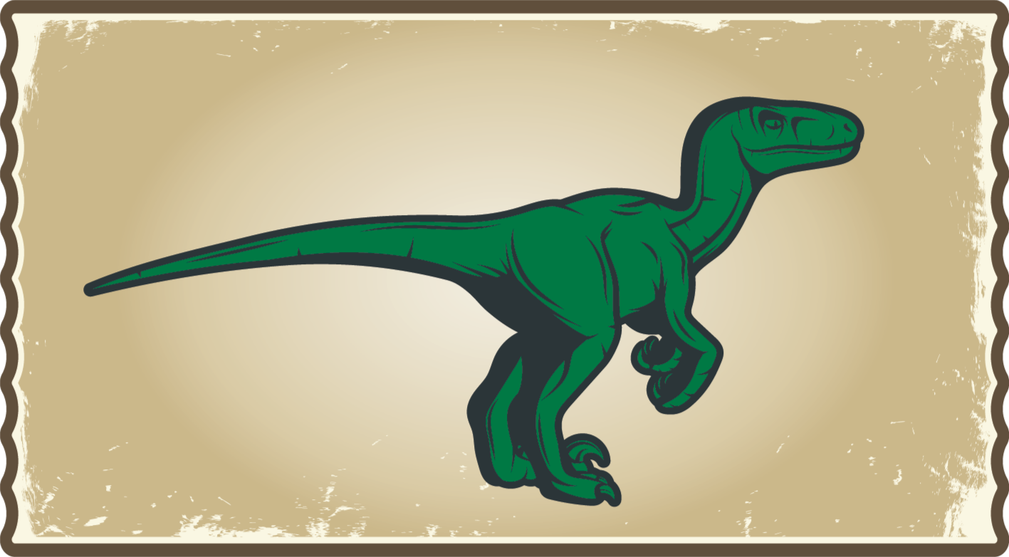 Vinylteppich kindlich dinosaurier t-rex charakter - TenStickers