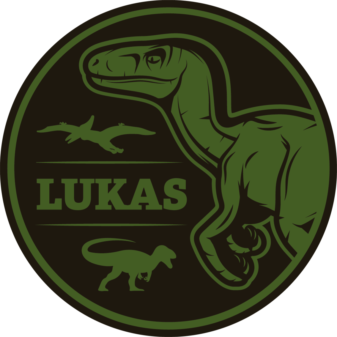 Vinylteppich Tiere Dinosaurier-raubvogel mit text - TenStickers