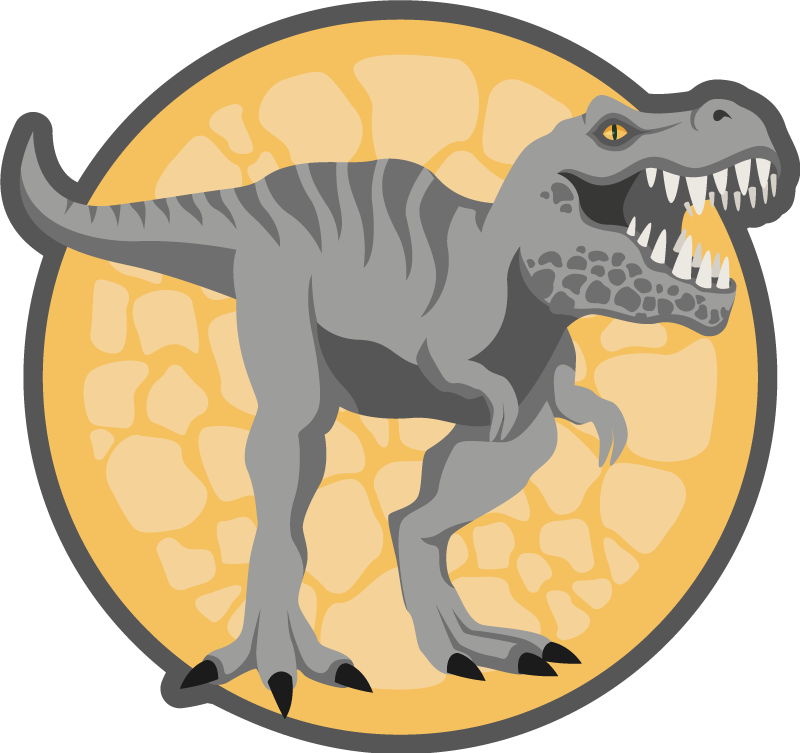 Vinyl Teppich Kinder dinosaurier-runddesign - TenStickers