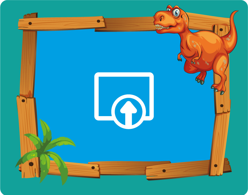 Vinyl Teppich Kinderzimmer anpassbarer dinosaurier - TenStickers