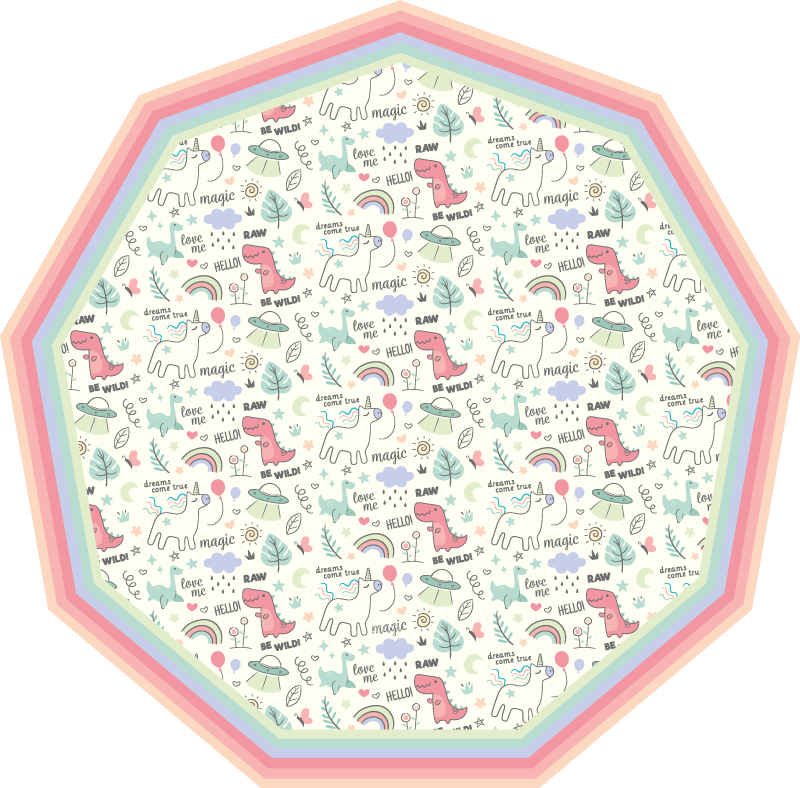 Vinyl Teppich Kinder verspieltes alphabet-motiv - TenStickers