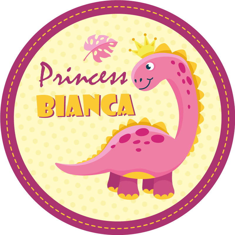 Vinyl Teppich Baby prinzessin dinosaurier - TenStickers