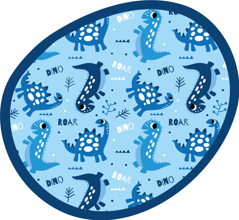 Vinylteppich Tiere Blauer dinosaurierhintergrund - TenStickers