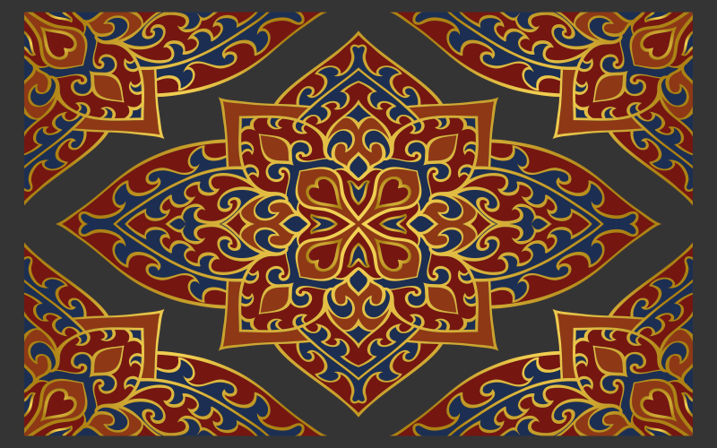 Vinyl teppich mandala mit aufwendigem design - TenStickers
