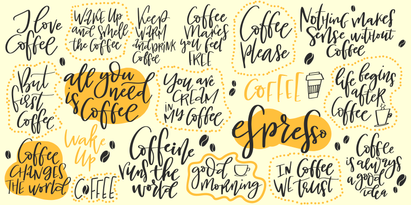 Vinyl Teppich Spruch kaffee liebe espresso - TenStickers