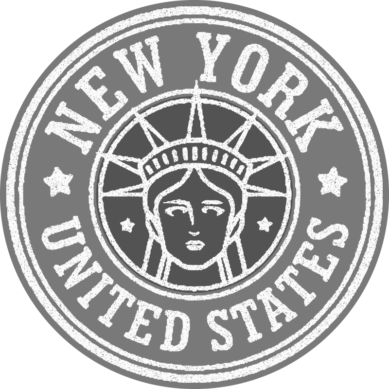 Vinylteppich Vintage New york stempel - TenStickers